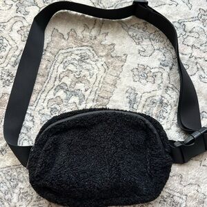 Black Fuzzy Crossbody Bag